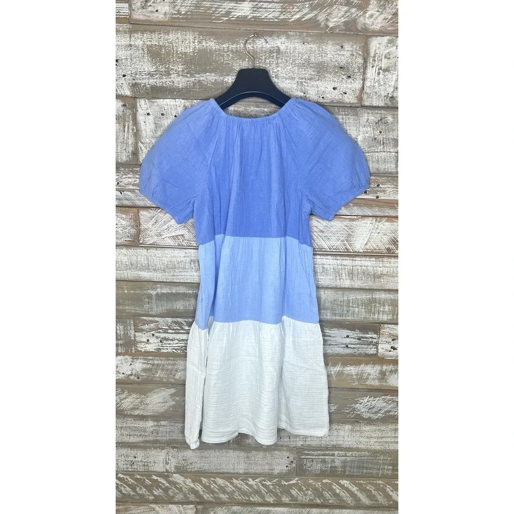 Wonder Nation Summer Kids‎ Dress Size L 10-12 Blue/white